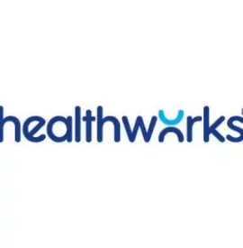 Healthworks標誌，藍色字母