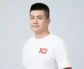 Portrait of a person in a T-shirt with 'SCI' text