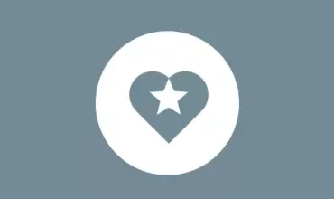 An icon of a heart with a star inside