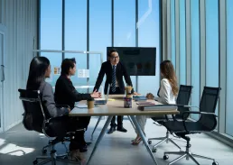 Group of executives discussing